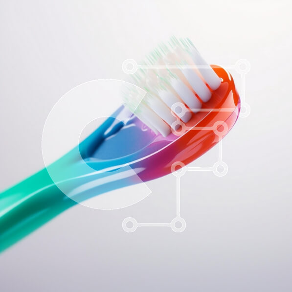 Intra Συλλεκτικό Ξύλινο Παζλ Plywood  4mm - Κομψό και πολύχρωμο σχέδιο οδοντόβουρτσας Σε Ξύλινο Κουτί - Διαστάσεις: 10x10 cm – 25 κομμάτια