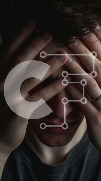 Intra Συλλεκτικό Ξύλινο Παζλ Plywood  4mm - Νεαρός άνδρας που εκφράζει αγωνία Σε Ξύλινο Κουτί - Διαστάσεις Puzzle: 10x10 cm – 25 κομμάτια