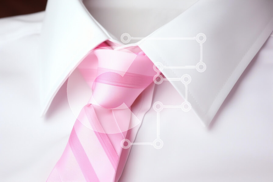 Intra Συλλεκτικό Ξύλινο Παζλ Plywood  4mm - Κομψό λευκό φόρεμα πουκάμισο με ροζ γραβάτα Σε Ξύλινο Κουτί - Διαστάσεις Puzzle: 10x10 cm – 25 κομμάτια