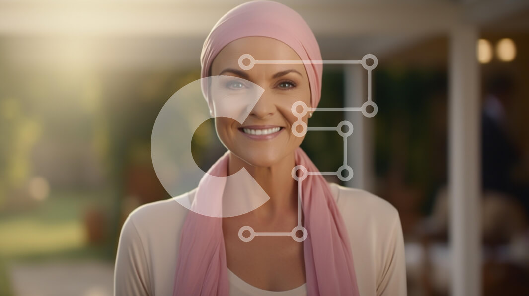 Intra Συλλεκτικό Ξύλινο Παζλ Plywood  4mm - Χαρούμενη γυναίκα που χαμογελά σε εξωτερικούς χώρους με μια ροζ μαντίλα Σε Ξύλινο Κουτί - Διαστάσεις Puzzle: 10x10 cm – 25 κομμάτια