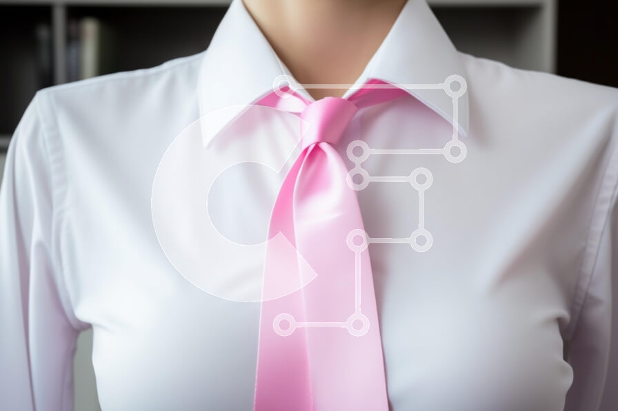 Intra Συλλεκτικό Ξύλινο Παζλ Plywood  4mm - Κοντινό πλάνο λευκό πουκάμισο με ροζ γραβάτα Σε Ξύλινο Κουτί - Διαστάσεις Puzzle: 10x10 cm – 25 κομμάτια