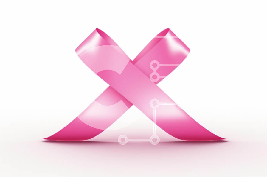 Intra Συλλεκτικό Ξύλινο Παζλ Plywood  4mm - Ροζ κορδέλα για την ευαισθητοποίηση για τον καρκίνο του μαστού Σε Ξύλινο Κουτί - Διαστάσεις Puzzle: 10x10 cm – 25 κομμάτια