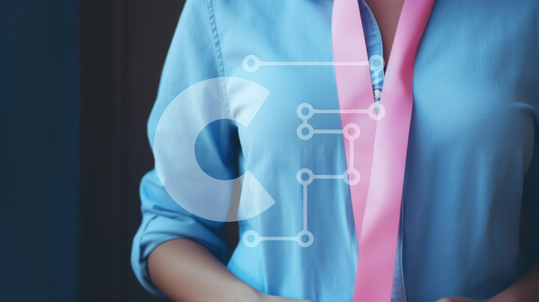 Intra Συλλεκτικό Ξύλινο Παζλ Plywood  4mm - Γυναίκα που φορά ροζ κορδέλα για την ευαισθητοποίηση για τον καρκίνο του μαστού Σε Ξύλινο Κουτί - Διαστάσεις Puzzle: 10x10 cm – 25 κομμάτια