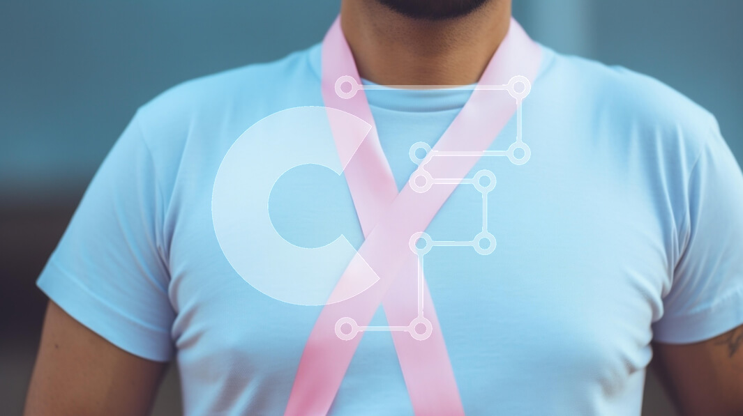 Intra Συλλεκτικό Ξύλινο Παζλ Plywood  4mm - Κορδέλα ευαισθητοποίησης για τον καρκίνο του μαστού σε γαλάζιο πουκάμισο Σε Ξύλινο Κουτί - Διαστάσεις Puzzle: 10x10 cm – 25 κομμάτια