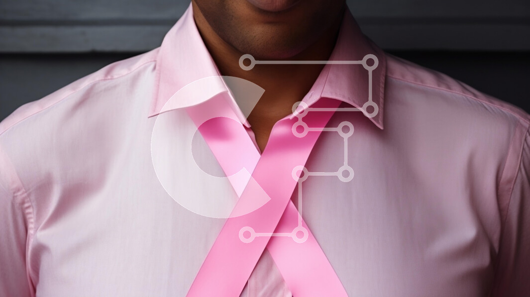 Intra Συλλεκτικό Ξύλινο Παζλ Plywood  4mm - Άνδρας με ροζ φόρεμα πουκάμισο με ροζ κορδέλα στο στήθος Σε Ξύλινο Κουτί - Διαστάσεις Puzzle: 10x10 cm – 25 κομμάτια