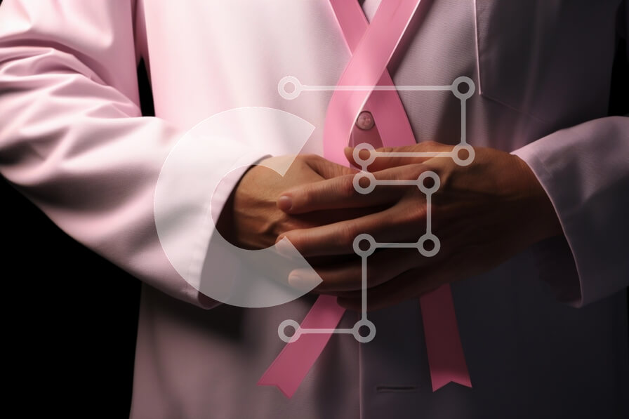 Intra Συλλεκτικό Ξύλινο Παζλ Plywood  4mm - Επαγγελματίας υγείας με ροζ κορδέλα για την ευαισθητοποίηση για τον καρκίνο του μαστού Σε Ξύλινο Κουτί - Διαστάσεις Puzzle: 10x10 cm – 25 κομμάτια