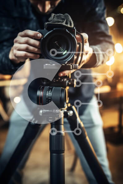 Intra Συλλεκτικό Ξύλινο Παζλ Plywood  4mm - Φωτογράφος που προετοιμάζει την κάμερα για λήψη Σε Ξύλινο Κουτί - Διαστάσεις Puzzle: 10x10 cm – 25 κομμάτια