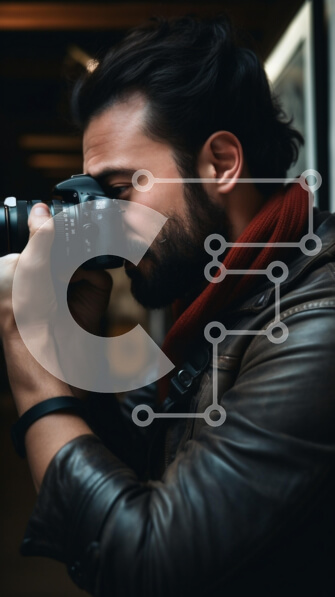 Intra Συλλεκτικό Ξύλινο Παζλ Plywood  4mm - Φωτογράφος που ασχολείται με τη δράση Σε Ξύλινο Κουτί - Διαστάσεις Puzzle: 10x10 cm – 25 κομμάτια