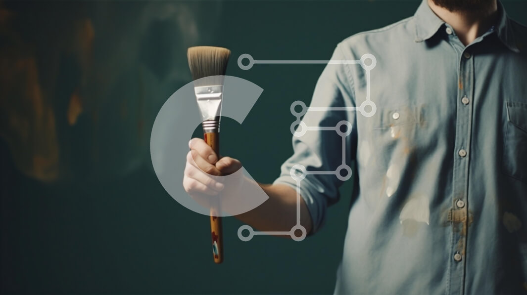 Intra Συλλεκτικό Ξύλινο Παζλ Plywood  4mm - Καλλιτέχνης που κρατά ένα πινέλο Σε Ξύλινο Κουτί - Διαστάσεις Puzzle: 10x10 cm – 25 κομμάτια