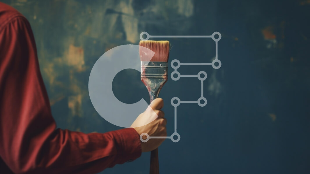 Intra Συλλεκτικό Ξύλινο Παζλ Plywood  4mm - Χέρι που κρατά ένα πινέλο σε φόντο με υφή Σε Ξύλινο Κουτί - Διαστάσεις Puzzle: 10x10 cm – 25 κομμάτια