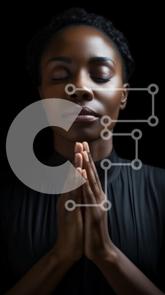 Intra Συλλεκτικό Ξύλινο Παζλ Plywood  4mm - Γαλήνια γυναίκα στην προσευχή Σε Ξύλινο Κουτί - Διαστάσεις Puzzle: 10x10 cm – 25 κομμάτια