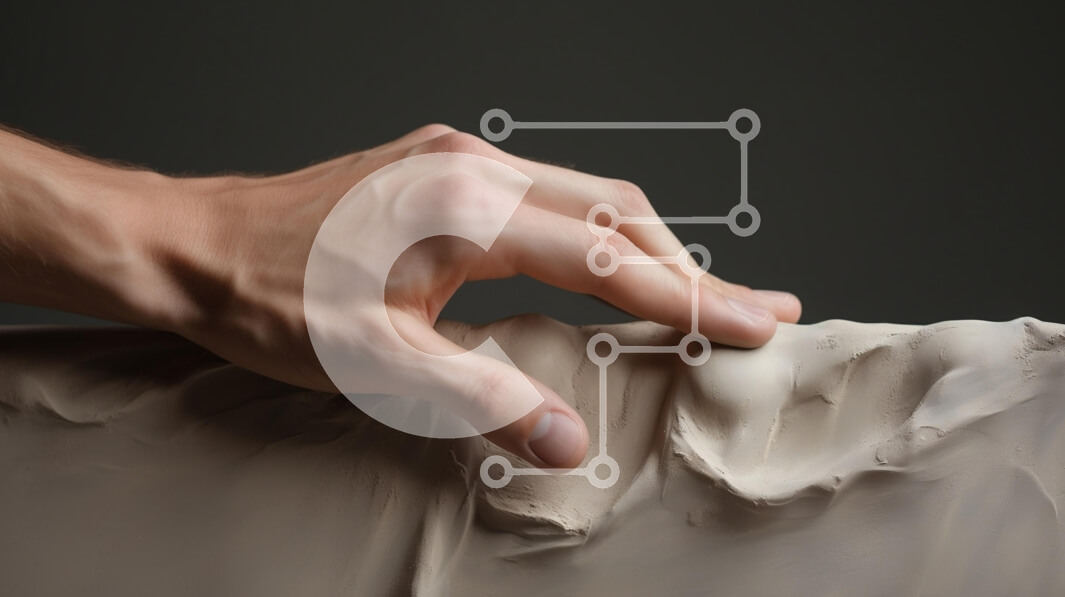 Intra Συλλεκτικό Ξύλινο Παζλ Plywood  4mm - Χέρι που αγγίζει μια γλυπτή επιφάνεια Σε Ξύλινο Κουτί - Διαστάσεις Puzzle: 10x10 cm – 25 κομμάτια