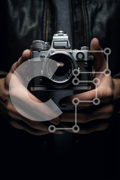 Intra Συλλεκτικό Ξύλινο Παζλ Plywood  4mm - Vintage κάμερα που κρατιέται από τα χέρια Σε Ξύλινο Κουτί - Διαστάσεις: 10x10 cm – 25 κομμάτια