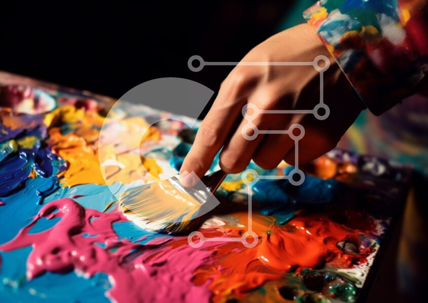 Intra Συλλεκτικό Ξύλινο Παζλ Plywood  4mm - Χέρι ανάμειξη βαφής σε παλέτα Σε Ξύλινο Κουτί - Διαστάσεις Puzzle: 10x10 cm – 25 κομμάτια