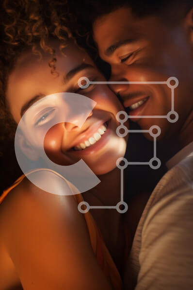 Intra Συλλεκτικό Ξύλινο Παζλ Plywood  4mm - Χαρούμενη στιγμή ενός ζευγαριού Σε Ξύλινο Κουτί - Διαστάσεις Puzzle: 10x10 cm – 25 κομμάτια