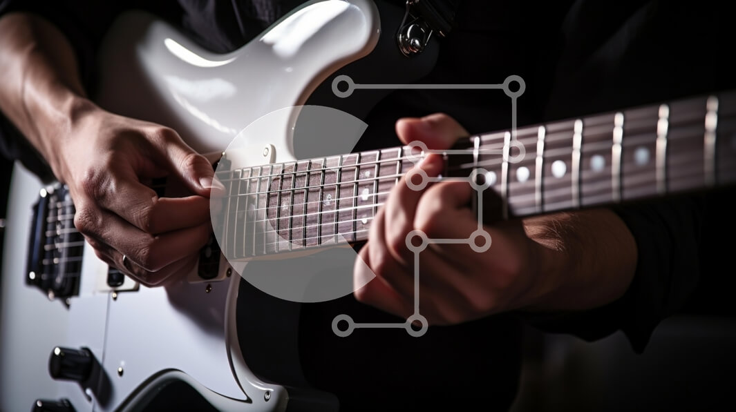 Intra Συλλεκτικό Ξύλινο Παζλ Plywood  4mm - Μουσικός που παίζει ηλεκτρική κιθάρα Σε Ξύλινο Κουτί - Διαστάσεις Puzzle: 10x10 cm – 25 κομμάτια