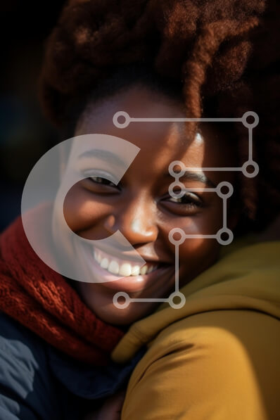 Intra Συλλεκτικό Ξύλινο Παζλ Plywood  4mm - Νεαρή γυναίκα που χαμογελά ειλικρινά Σε Ξύλινο Κουτί - Διαστάσεις Puzzle: 10x10 cm – 25 κομμάτια