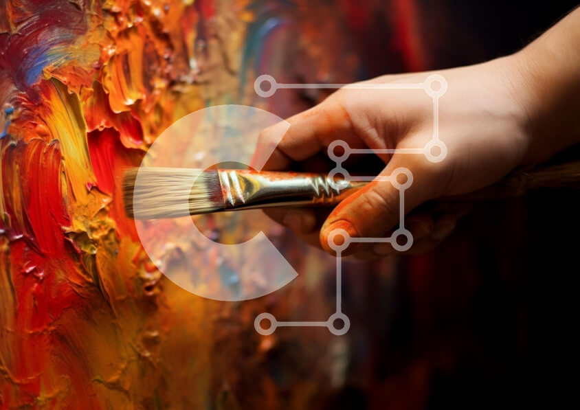 Intra Συλλεκτικό Ξύλινο Παζλ Plywood  4mm - Δημιουργική Καλλιτεχνική Διαδικασία Ζωγραφικής Σε Ξύλινο Κουτί - Διαστάσεις Puzzle: 10x10 cm – 25 κομμάτια