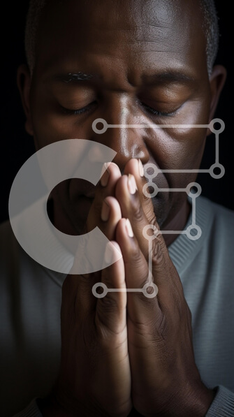 Intra Συλλεκτικό Ξύλινο Παζλ Plywood  4mm - Ένας άντρας που προσεύχεται με ενωμένα χέρια Σε Ξύλινο Κουτί - Διαστάσεις Puzzle: 10x10 cm – 25 κομμάτια