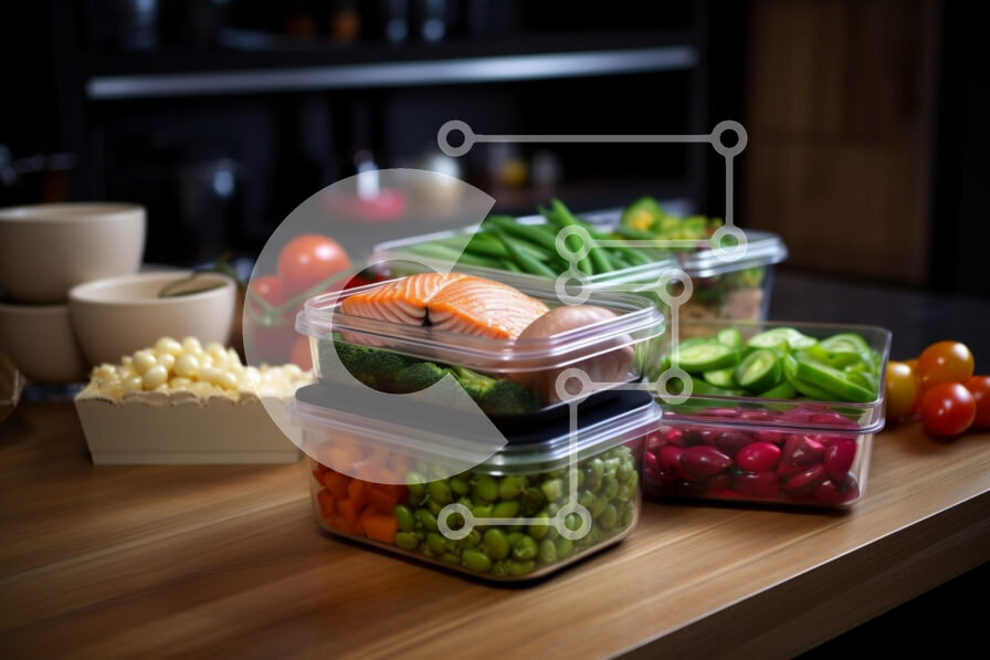 Σετ των 2 Intra Συλλεκτικό Ξύλινο Παζλ Plywood  4mm - Οθόνη φρέσκων λαχανικών σε ξύλινο τραπέζι Σε Ξύλινο Κουτί - Διαστάσεις: 10x10 cm – 25 κομμάτια