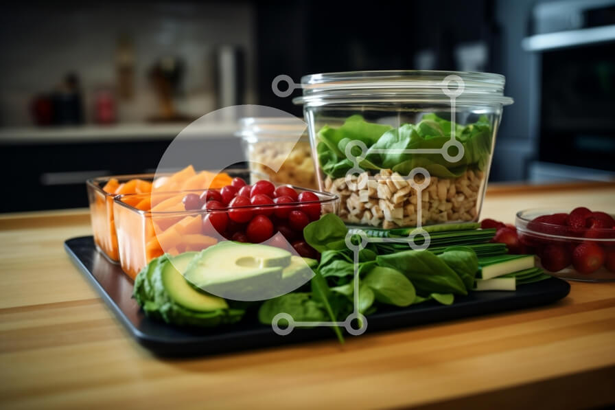 Σετ των 2 Intra Συλλεκτικό Ξύλινο Παζλ Plywood  4mm - Ποικιλία από φρούτα και λαχανικά σε δίσκο Σε Ξύλινο Κουτί - Διαστάσεις: 10x10 cm – 25 κομμάτια