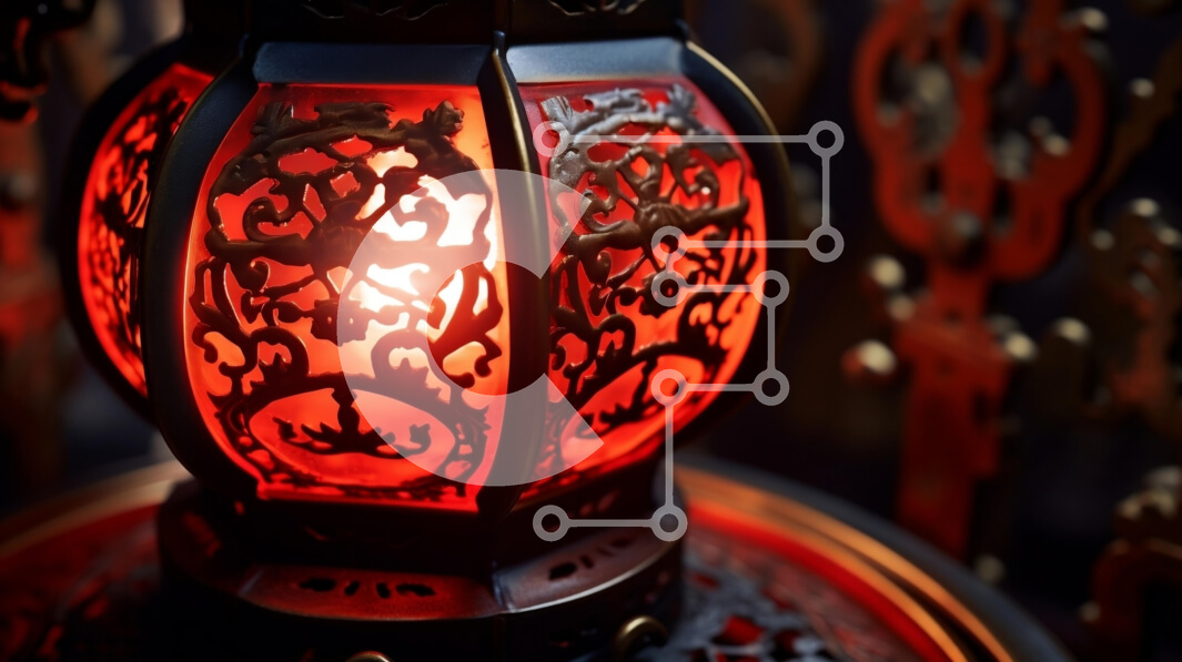 Intra Συλλεκτικό Ξύλινο Παζλ Plywood  4mm - Περίπλοκα κατασκευασμένο κόκκινο φανάρι Σε Ξύλινο Κουτί - Διαστάσεις: 10x10 cm – 25 κομμάτια