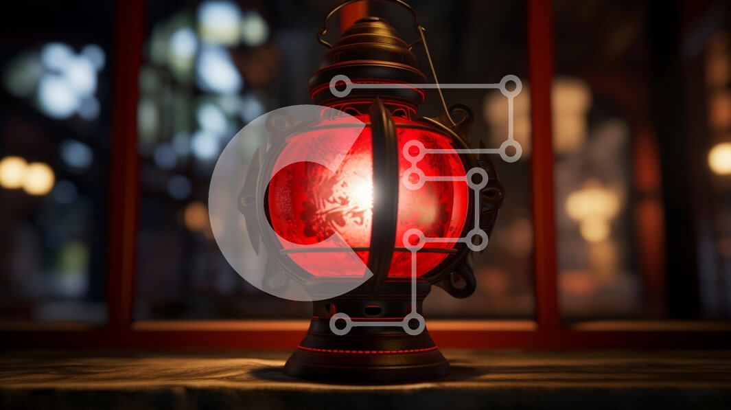 Intra Συλλεκτικό Ξύλινο Παζλ Plywood  4mm - Κόκκινο φανάρι στο παλιομοδίτικο περβάζι παραθύρου Σε Ξύλινο Κουτί - Διαστάσεις: 10x10 cm – 25 κομμάτια