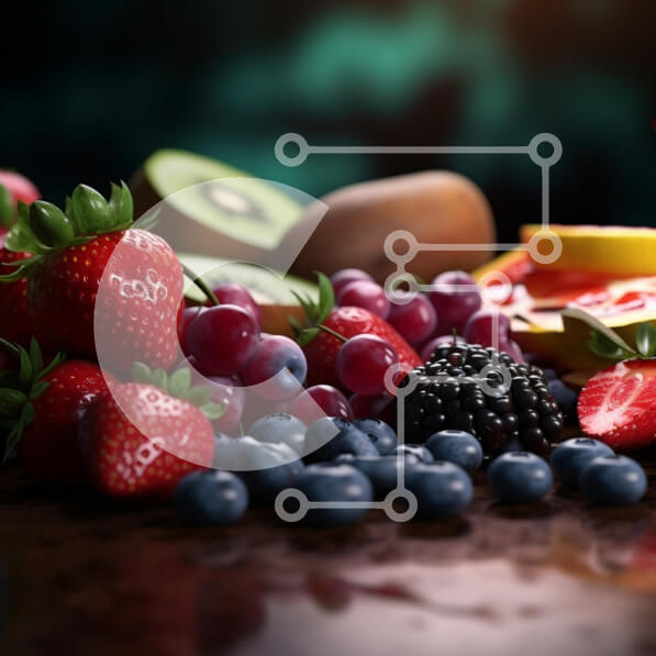 Σετ των 2 Intra Συλλεκτικό Ξύλινο Παζλ Plywood  4mm - Πολύχρωμη ποικιλία από φρέσκα φρούτα Σε Ξύλινο Κουτί - Διαστάσεις: 10x10 cm – 25 κομμάτια