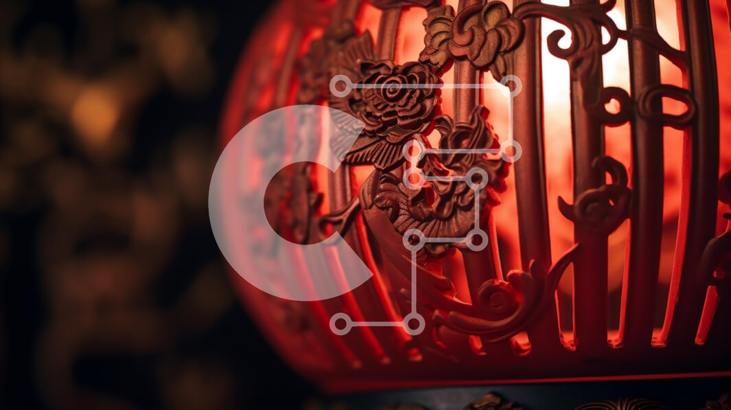 Intra Συλλεκτικό Ξύλινο Παζλ Plywood  4mm - Περίτεχνα σκαλισμένο κόκκινο φωτιστικό Σε Ξύλινο Κουτί - Διαστάσεις: 10x10 cm – 25 κομμάτια