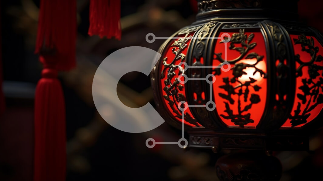 Intra Συλλεκτικό Ξύλινο Παζλ Plywood  4mm - Περίπλοκο κόκκινο φανάρι με φούντες και φως κεριών Σε Ξύλινο Κουτί - Διαστάσεις Puzzle: 10x10 cm – 25 κομμάτια