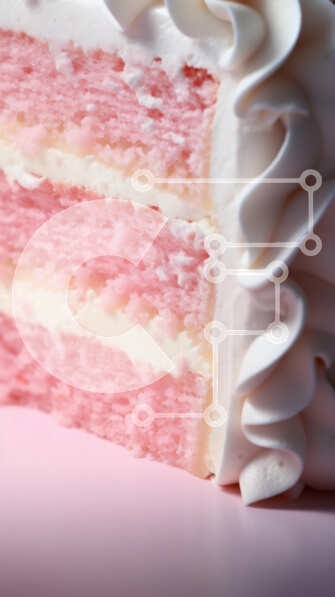 Intra Συλλεκτικό Ξύλινο Παζλ Plywood  4mm - Ροζ φέτα κέικ με λευκό γλάσο και σαντιγί Σε Ξύλινο Κουτί - Διαστάσεις: 10x10 cm – 25 κομμάτια