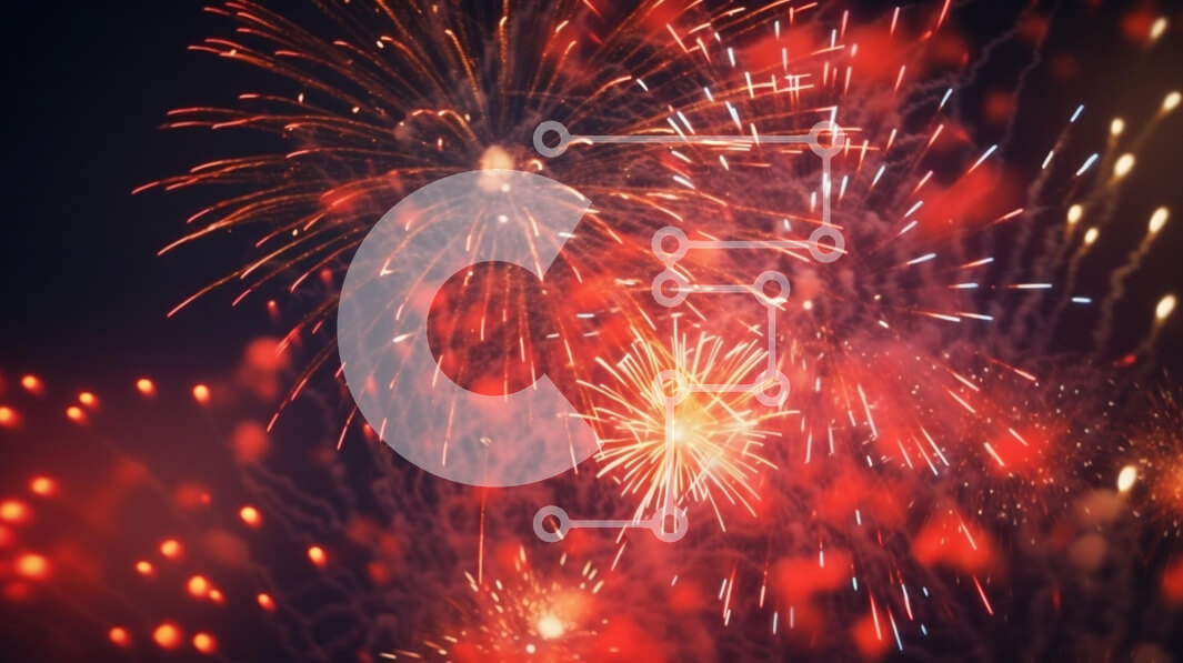 Intra Συλλεκτικό Ξύλινο Παζλ Plywood  4mm - Επίδειξη πυροτεχνημάτων στον νυχτερινό ουρανό Σε Ξύλινο Κουτί - Διαστάσεις Puzzle: 10x10 cm – 25 κομμάτια