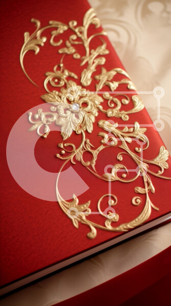 Intra Συλλεκτικό Ξύλινο Παζλ Plywood  4mm - Κόκκινο βιβλίο με χρυσό σχέδιο Σε Ξύλινο Κουτί - Διαστάσεις: 10x10 cm – 25 κομμάτια