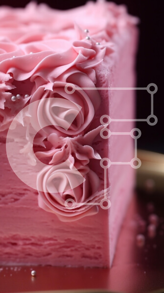 Intra Συλλεκτικό Ξύλινο Παζλ Plywood  4mm - Κομψή ροζ τούρτα με τριαντάφυλλα και πέρλες Σε Ξύλινο Κουτί - Διαστάσεις: 10x10 cm – 25 κομμάτια