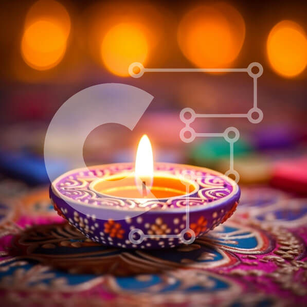 Intra Συλλεκτικό Ξύλινο Παζλ Plywood  4mm - Πολύχρωμο κερί σε περίπλοκο τραπεζομάντιλο Σε Ξύλινο Κουτί - Διαστάσεις Puzzle: 10x10 cm – 25 κομμάτια