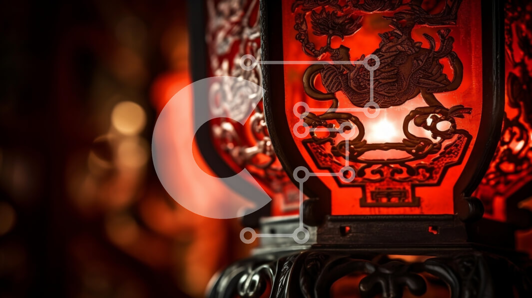 Intra Συλλεκτικό Ξύλινο Παζλ Plywood  4mm - Περίπλοκο κόκκινο φανάρι Σε Ξύλινο Κουτί - Διαστάσεις: 10x10 cm – 25 κομμάτια