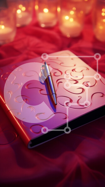 Intra Συλλεκτικό Ξύλινο Παζλ Plywood  4mm - Κόκκινο σημειωματάριο με στυλό και κηροπήγια Σε Ξύλινο Κουτί - Διαστάσεις: 10x10 cm – 25 κομμάτια