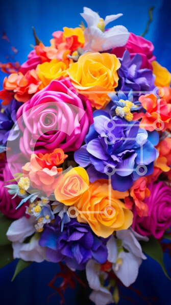 Σετ των 2 Intra Συλλεκτικό Ξύλινο Παζλ Plywood  4mm - Πολύχρωμο μπουκέτο λουλουδιών Σε Ξύλινο Κουτί - Διαστάσεις: 10x10 cm – 25 κομμάτια