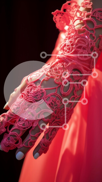 Intra Συλλεκτικό Ξύλινο Παζλ Plywood  4mm - Γυναίκα που φορά ροζ δαντέλα γάντια Σε Ξύλινο Κουτί - Διαστάσεις Puzzle: 10x10 cm – 25 κομμάτια