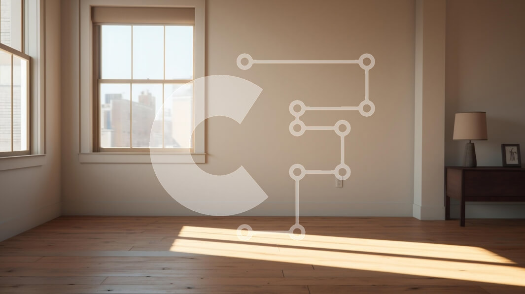 Intra Συλλεκτικό Ξύλινο Παζλ Plywood  4mm - Γαλήνιο, άδειο δωμάτιο με θέα στην πόλη Σε Ξύλινο Κουτί - Διαστάσεις Puzzle: 10x10 cm – 25 κομμάτια