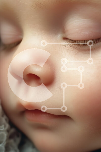 Intra Συλλεκτικό Ξύλινο Παζλ Plywood  4mm - Κοντινό πλάνο του μωρού που κοιμάται Σε Ξύλινο Κουτί - Διαστάσεις Puzzle: 10x10 cm – 25 κομμάτια