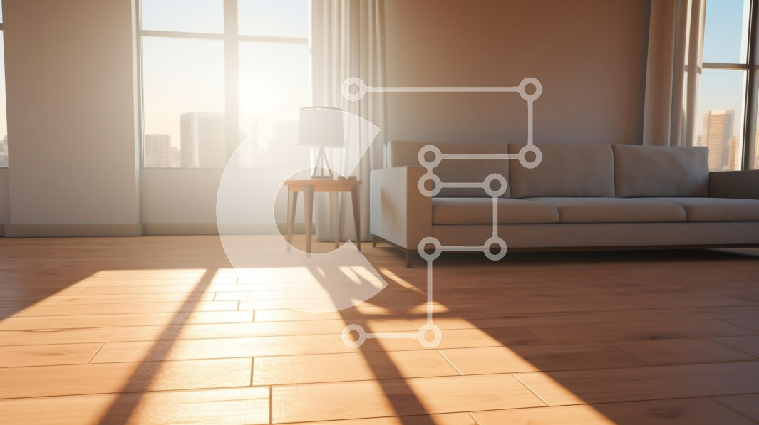 Intra Συλλεκτικό Ξύλινο Παζλ Plywood  4mm - Μοντέρνο σαλόνι με θέα στον ορίζοντα της πόλης Σε Ξύλινο Κουτί - Διαστάσεις Puzzle: 10x10 cm – 25 κομμάτια