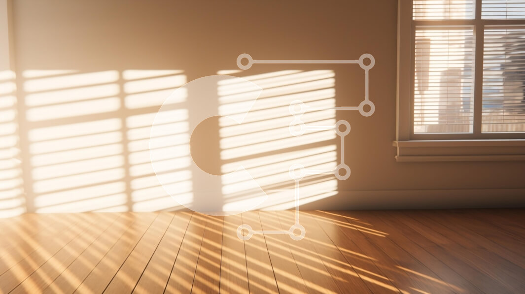 Intra Συλλεκτικό Ξύλινο Παζλ Plywood  4mm - Άδειο δωμάτιο με ξύλινα πατώματα και μερικώς ανοιχτό παράθυρο Σε Ξύλινο Κουτί - Διαστάσεις Puzzle: 10x10 cm – 25 κομμάτια