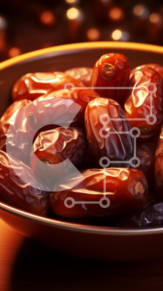 Intra Συλλεκτικό Ξύλινο Παζλ Plywood  4mm - Φρέσκοι χουρμάδες σε ένα μπολ Σε Ξύλινο Κουτί - Διαστάσεις: 10x10 cm – 25 κομμάτια