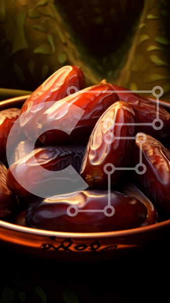 Intra Συλλεκτικό Ξύλινο Παζλ Plywood  4mm - Αποξηραμένοι χουρμάδες σε μπολ Σε Ξύλινο Κουτί - Διαστάσεις: 10x10 cm – 25 κομμάτια