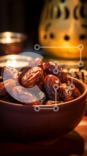 Intra Συλλεκτικό Ξύλινο Παζλ Plywood  4mm - Μπολ με αποξηραμένους χουρμάδες και κηροπήγια Σε Ξύλινο Κουτί - Διαστάσεις: 10x10 cm – 25 κομμάτια