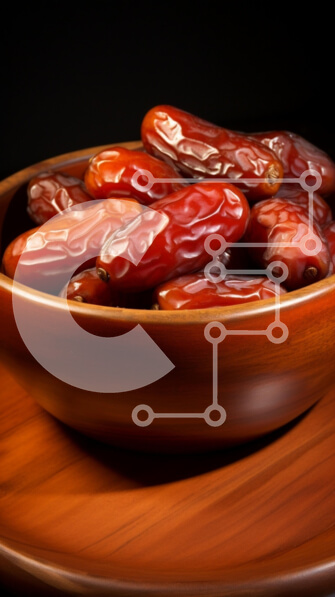 Intra Συλλεκτικό Ξύλινο Παζλ Plywood  4mm - Ξύλινο μπολ με αποξηραμένους χουρμάδες Σε Ξύλινο Κουτί - Διαστάσεις: 10x10 cm – 25 κομμάτια