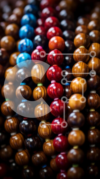 Intra Συλλεκτικό Ξύλινο Παζλ Plywood  4mm - Πολύχρωμη στοίβα από ξύλινες χάντρες Σε Ξύλινο Κουτί - Διαστάσεις: 10x10 cm – 25 κομμάτια