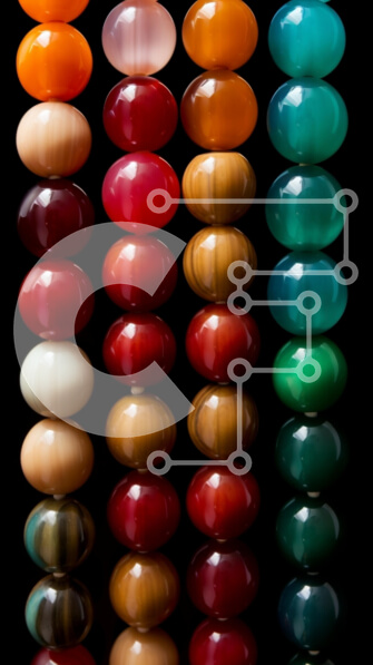 Intra Συλλεκτικό Ξύλινο Παζλ Plywood  4mm - Πολύχρωμα κολιέ με χάντρες Σε Ξύλινο Κουτί - Διαστάσεις: 10x10 cm – 25 κομμάτια