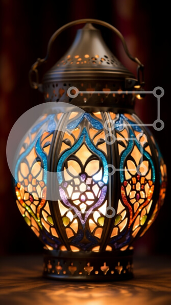 Intra Συλλεκτικό Ξύλινο Παζλ Plywood  4mm - Πολύχρωμο περίτεχνο φανάρι Σε Ξύλινο Κουτί - Διαστάσεις: 10x10 cm – 25 κομμάτια